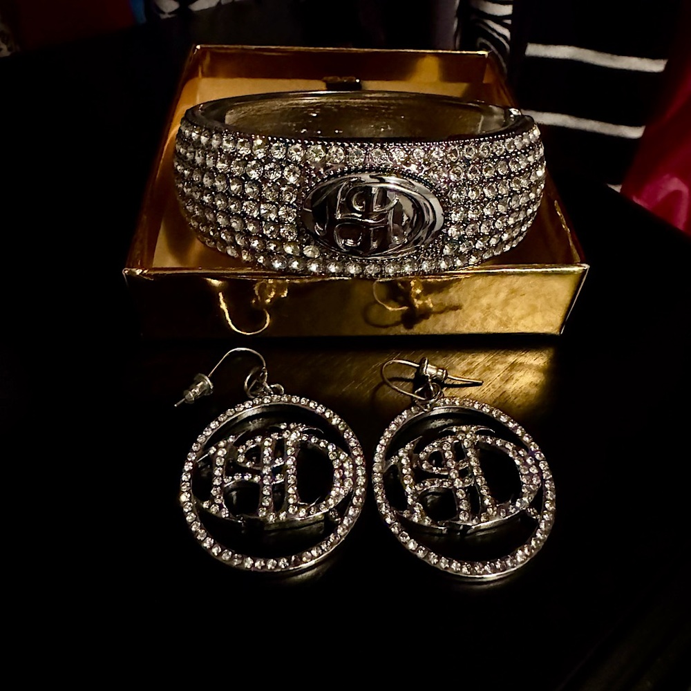 Harley Davidson Sterling Silver Bracelet/Earring Set